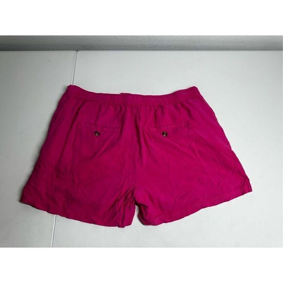Caribbian Joe Fuchsia Pink Rayon Shorts Elastic Waistband Size XL Barbiecore - Picture 8 of 10